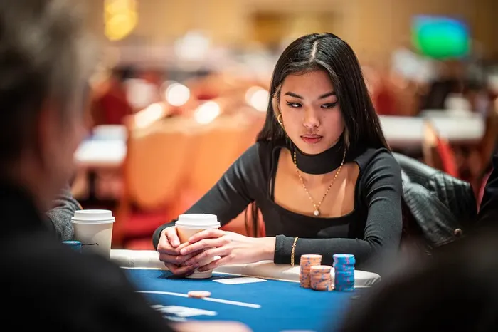 Qiyu Nemo Zhou at a live poker tournament Qiyu Nemo Zhou competing at a live poker tournament