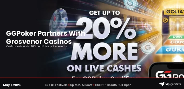 GGPoker and Grosvenor Casinos announce a new partnership with Grosvenor-branded poker chips
