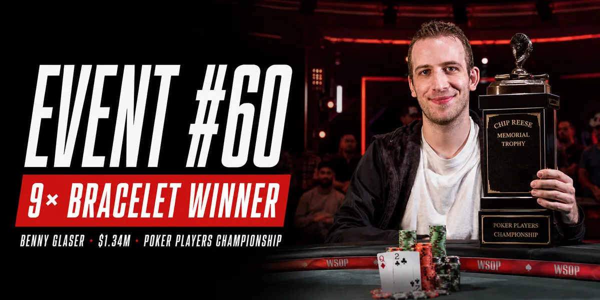Benny Glaser wins the 2026 Poker Players Championship for his ninth WSOP bracelet