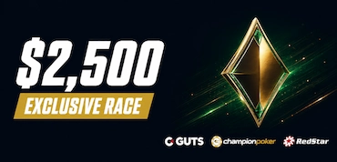 $2,500 iPoker Network Exclusive Race promotional banner with GUTS, Champion Poker and RedStar