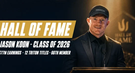 Jason Koon inducted into the Poker Hall of Fame as the only 2026 inductee