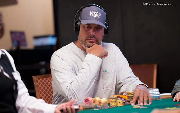 Jean-Robert Bellande WSOP Table Jean-Robert Bellande deep in thought at a WSOP table