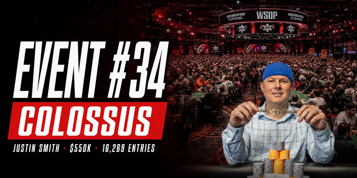 Justin Smith Wins WSOP 2026 Colossus for $550,000 Justin Smith wins the WSOP 2026 $500 Colossus for $550,000 and his first bracelet