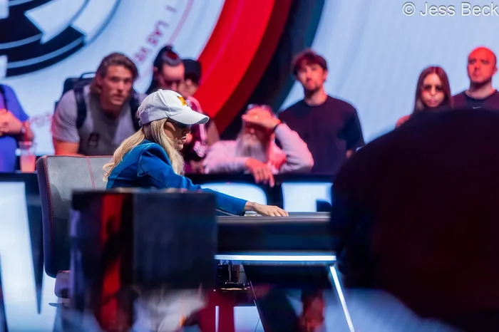 Kristen Foxen heads-up at WSOP 2026 $25K High Roller Kristen Foxen in action during heads-up play at the WSOP 2026 $25,000 High Roller final table