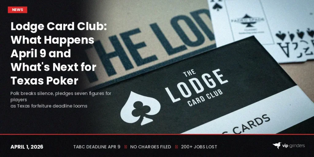 Lodge Card Club April 9 TABC forfeiture deadline and Doug Polk video statement on Texas poker