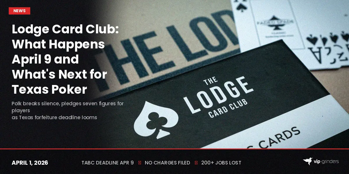 Lodge Card Club April 9 TABC forfeiture deadline and Doug Polk video statement on Texas poker