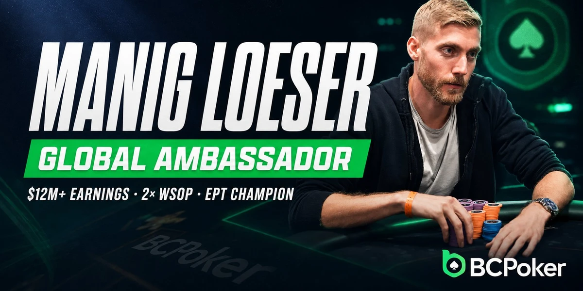 Manig Loeser announced as BCPoker first Global Ambassador with career stats and Triple Crown credentials