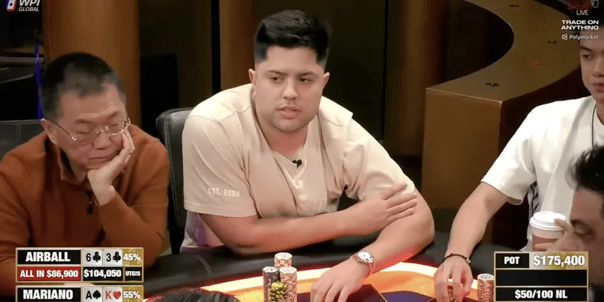 Mariano Grandoli vs Nik Airball on Hustler Casino Live Mariano Grandoli all in against Nik Airball at the Hustler Casino Live table