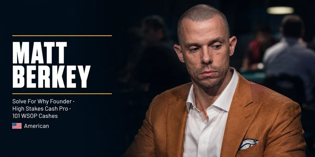 Matt Berkey at a live poker table during a high-stakes cash game