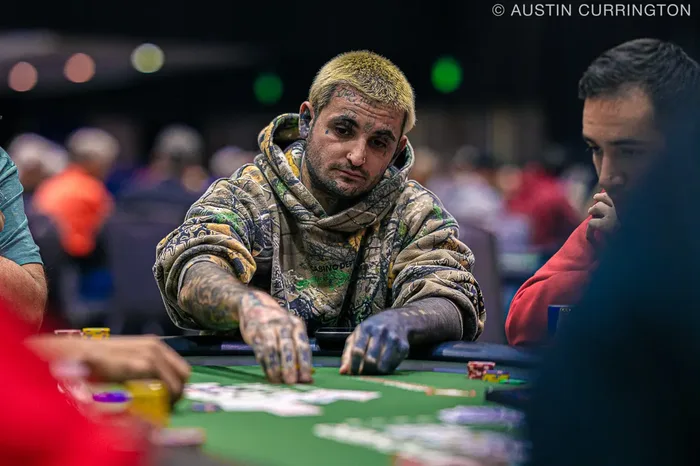 Mikki Mase at the poker table during a WSOP event