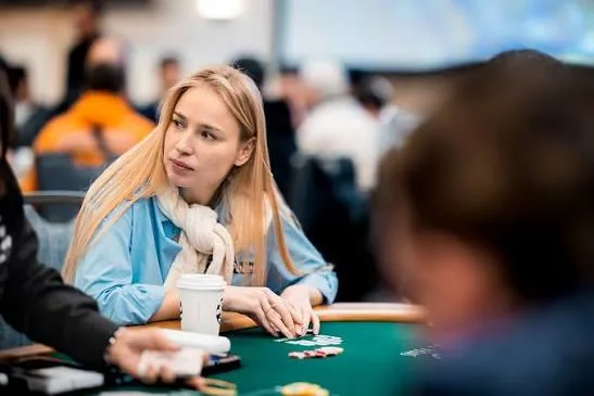 Olga Iermolcheva Studying An Opponent Olga Iermolcheva studying an opponent across the table during a live tournament
