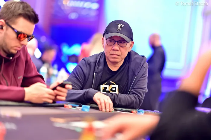 Paul Phua focused at the poker table during a high roller tournament