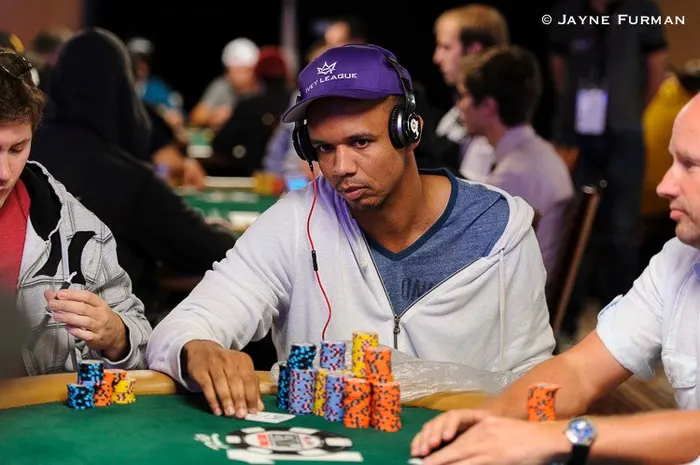 Phil Ivey focused at the poker table during a World Series of Poker tournament