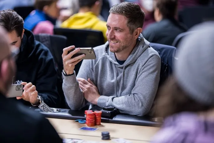 Andrew Neeme at a poker tournament Andrew Neeme at a poker tournament filming content