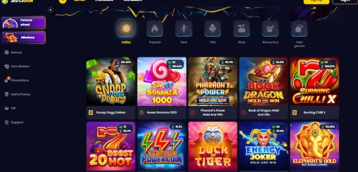 slotsgem casino lobby