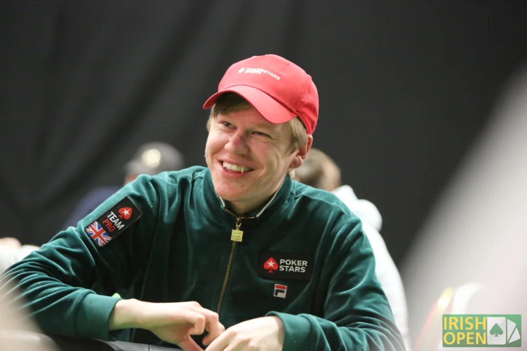 Spraggy at the Irish Open Spraggy smiling in a PokerStars Team Pro jacket at the Irish Open