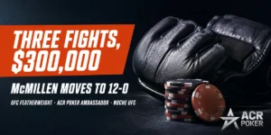 ACR Poker’s Tommy McMillen Has $300,000 in UFC Bonuses From Three Fights