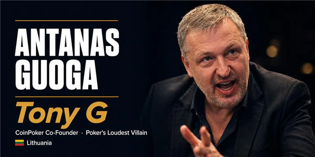 Tony G net worth profile featuring Antanas Guoga CoinPoker co-founder and poker's loudest villain from Lithuania