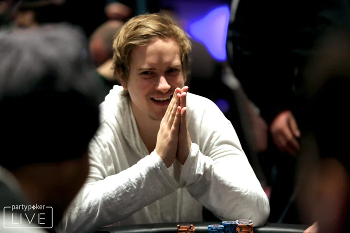 Viktor Blom Early Career Years Viktor Blom smiling at a partypoker LIVE tournament table