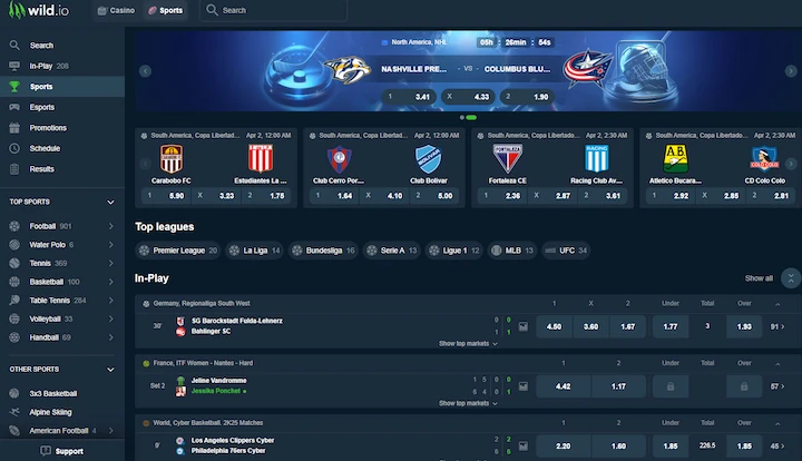 wild.io casino sportsbook
