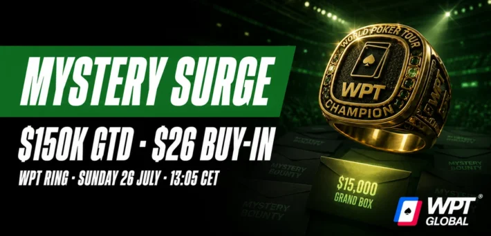 WPT Mystery Surge mystery bounty and Warm Up phase final awarding two WPT Rings on WPT Global this Sunday