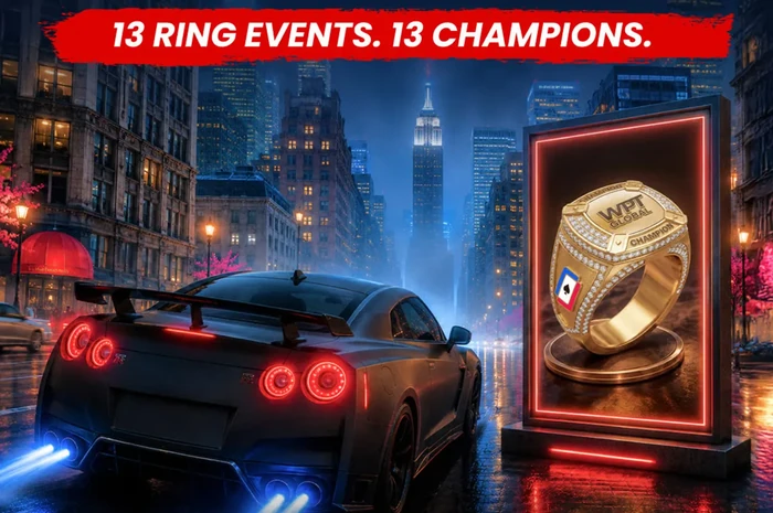 13 WPT Ring events across the Summer Overdrive series on WPT Global WPT Global Summer Overdrive promotional graphic showing a gold WPT ring and the 13 ring events across the series