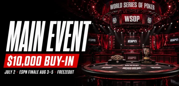 WSOP 2026 Main Event coverage: the $10,000 buy-in, four Day 1 flights and the ESPN final table