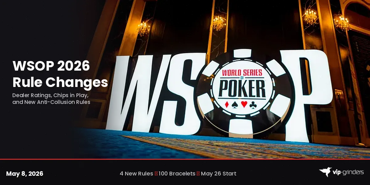 WSOP 2026 rule changes: dealer ratings, chips in play, and anti-collusion updates