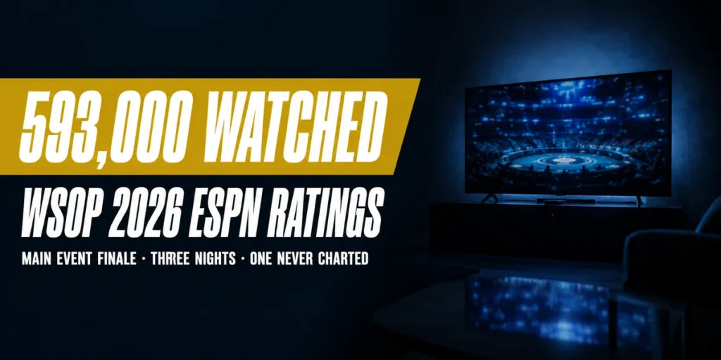 WSOP 2026 Main Event finale drew 593,000 viewers on ESPN across three August nights