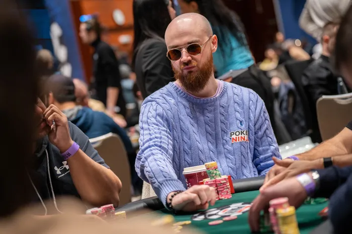 WSOPE 2026 Main Event finalist at the poker table with a large chip stack at King's Casino Prague WSOP Europe 2026 Main Event finalist at the poker table with a large chip stack at King's Casino Prague