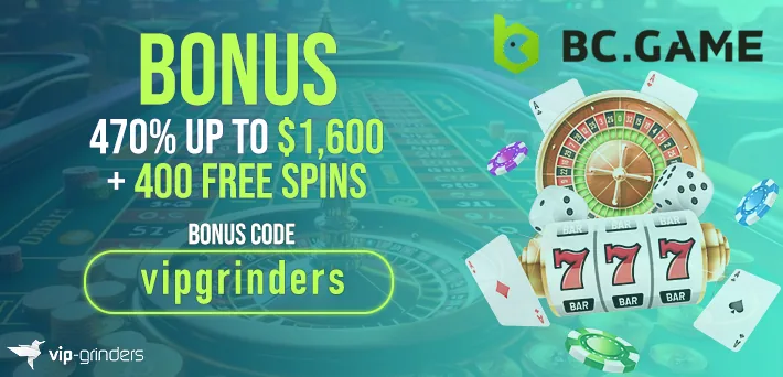 bc game welcome bonus of 470% up to $1,600 for the first four deposits