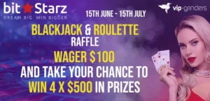 Exclusive $2,000 BitStarz & VIP-Grinders Raffle