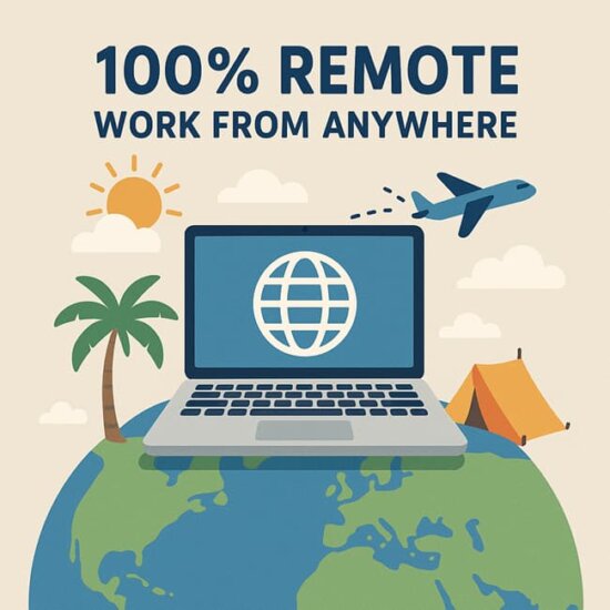 Remote Work at VIP-Grinders Remote Work at VIP-Grinders - a laptop and a globe