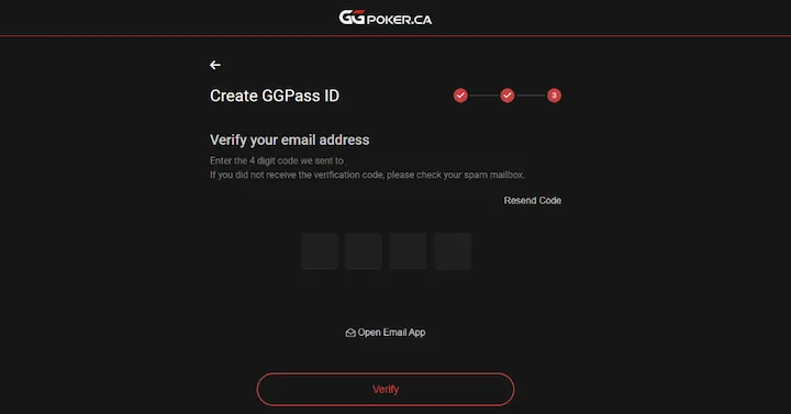 ggpoker.ca registration verify your email