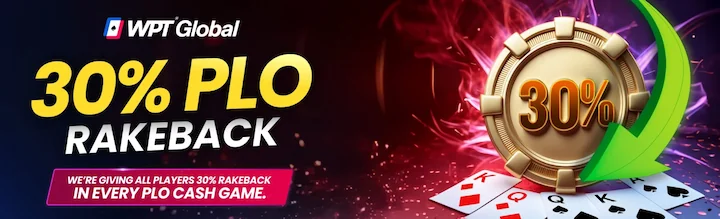 wpt global PLO rakeback deal up to 30%