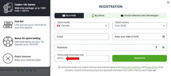 betlabel promo code VIP22 registration