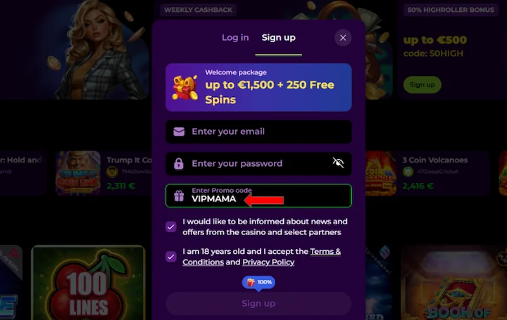 spinmama casino promo code VIPMAMA