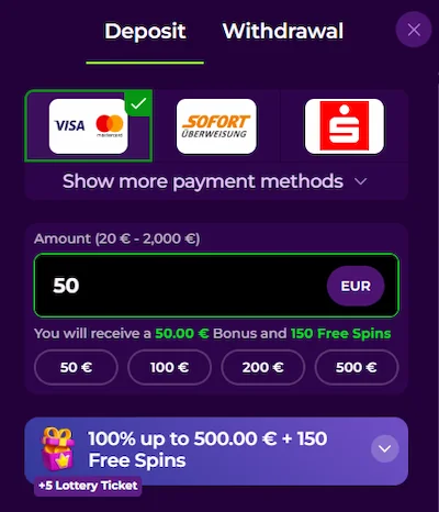 spinmama casino welcome bonus cashier