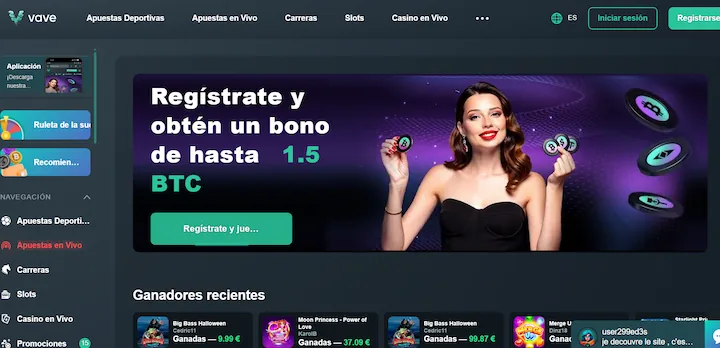 vave casino sin DNI y sin verificación