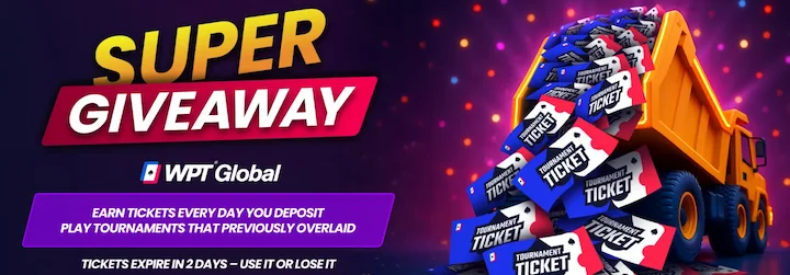 wpt global super giveaway free tickets no deposit bonus