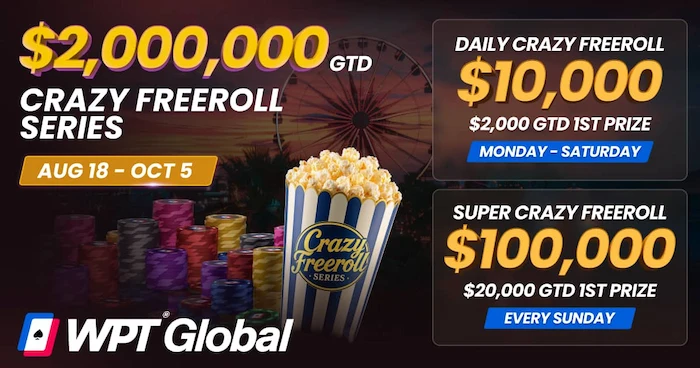 VIP-Grinders Players Win $2,000 on WPT Global $2 Million GTD Crazy Freerolls