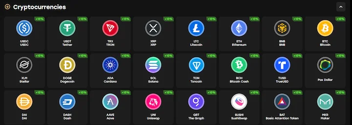 fairspin cryptoboost bonus 15% extra