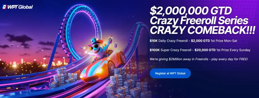 wpt global crazy freeroll series