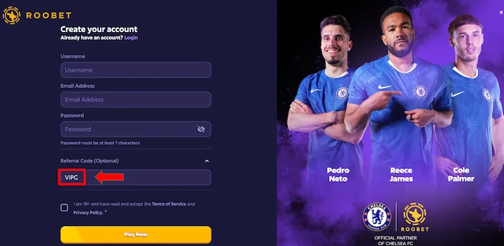 roobet promo code VIPG referral