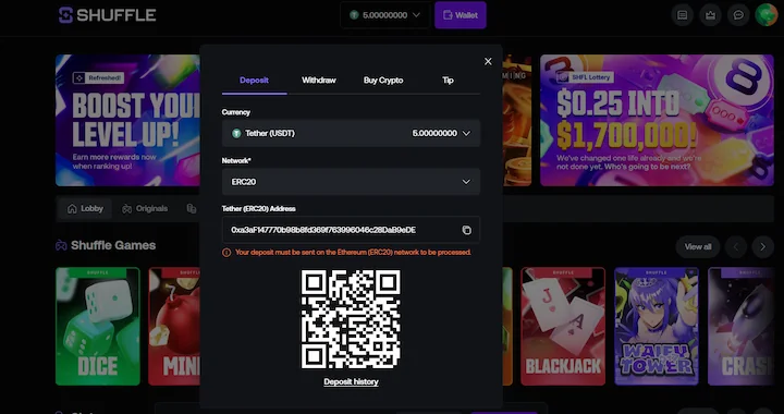 shuffle casino deposito con tether (USDT) shuffle casino deposito con tether (USDT)