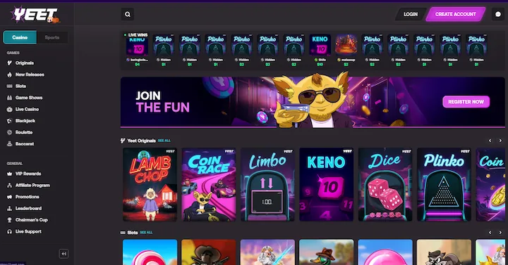 yeet crypto casino review