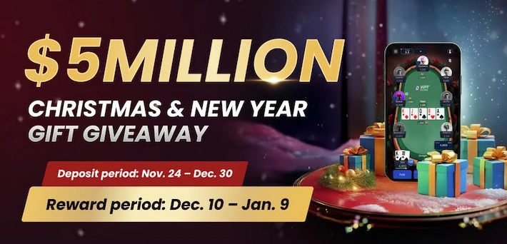 $5,000,000 Christmas & New Year Giveaway on WPT Global