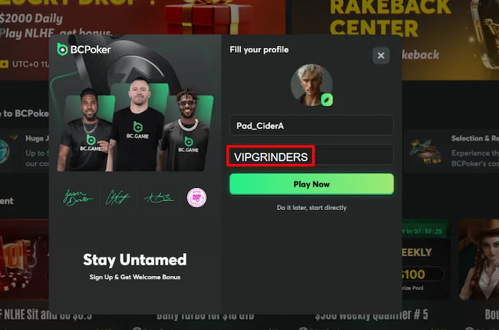 BCPoker invitation code VIPGRINDERS BCPoker invitation code VIPGRINDERS