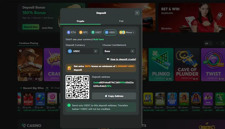 bc.game deposit with USD Coin (USDC) bc.game deposit with USD Coin (USDC)