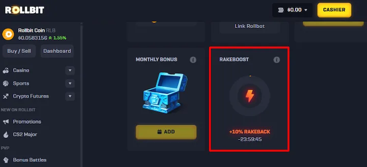 Rollbit welcome rakeback boost Rollbit welcome rakeback boost
